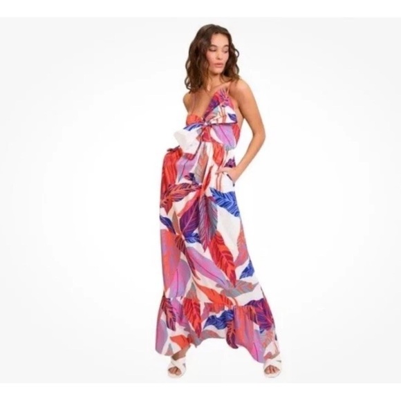Hutch Dresses & Skirts - Hutch Olani Wild Tropical Maxi Dress coquette bow tropical size M